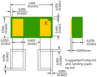 nanoDFN SMXMBR0520 MCC Semi MBR0520 Schottky Rectifier, 20V, 0.5A (MBR0520)